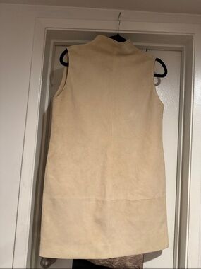 Vintage Suede Cream Mini Dress